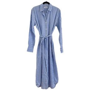 NWOT Velvet by Graham and Spencer Stripe Midi Shirt Dress